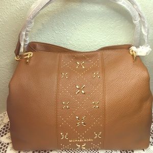 NWT Michael Kors Leighton Large Shoulder Bag